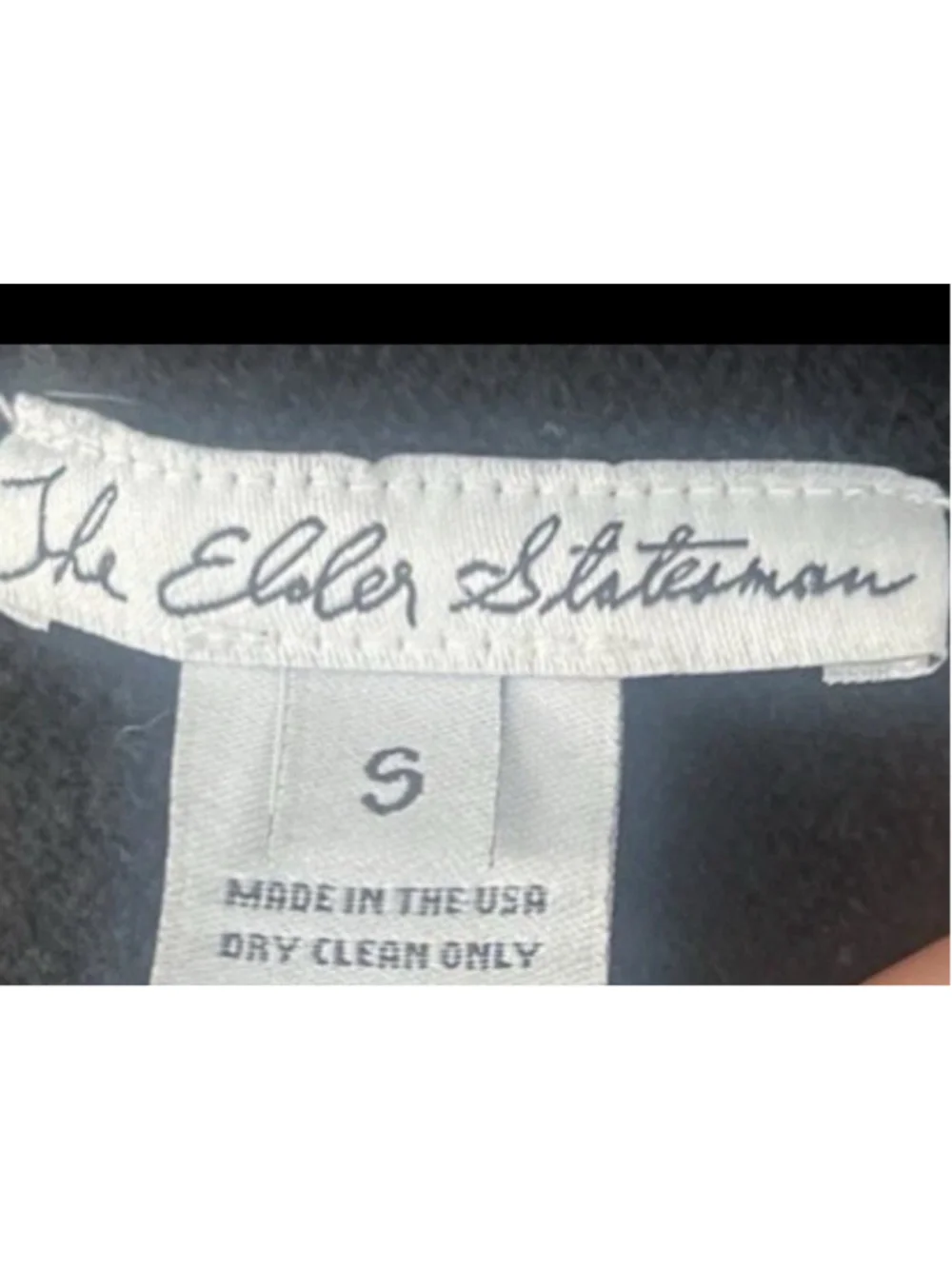 The Elder Statesman Cashmere Intarsia Leaf Sweater Men’s Size Small Black Luxury